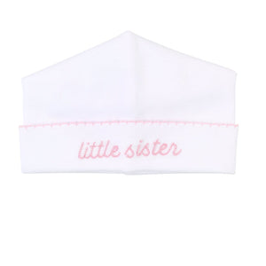 Pink Big and Little Embroidered Hat