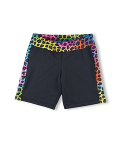 Rainbow Leopard Bike Shorts