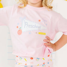 Load image into Gallery viewer, Preschool Bow Pennant Short Sleeve T-Shirt - Back To School