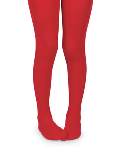 Red Cotton Footed Tights