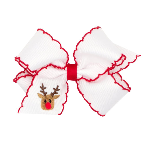 Medium Holiday Grosgrain Bows with Moonstitch Edge