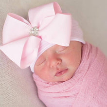 Load image into Gallery viewer, Bella Bow Newborn Girl Bow Hospital Hat - Baby Girl Hat