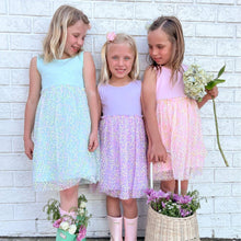 Load image into Gallery viewer, Pink Confetti Flower Tank Dress - Easter - Kids Spring Dress