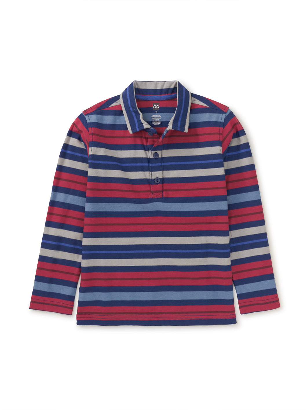 Nightfall Long Sleeve Striped Polo