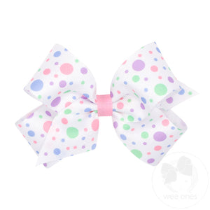 Medium Grosgrain Spring Print Bow