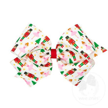 Load image into Gallery viewer, King Grosgrain Christmas Print Bows