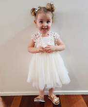 Load image into Gallery viewer, Layla White Flower Girl Dress