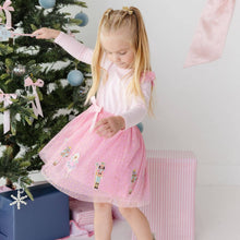 Load image into Gallery viewer, Nutcracker Applique Christmas Long Sleeve Dress - Kids