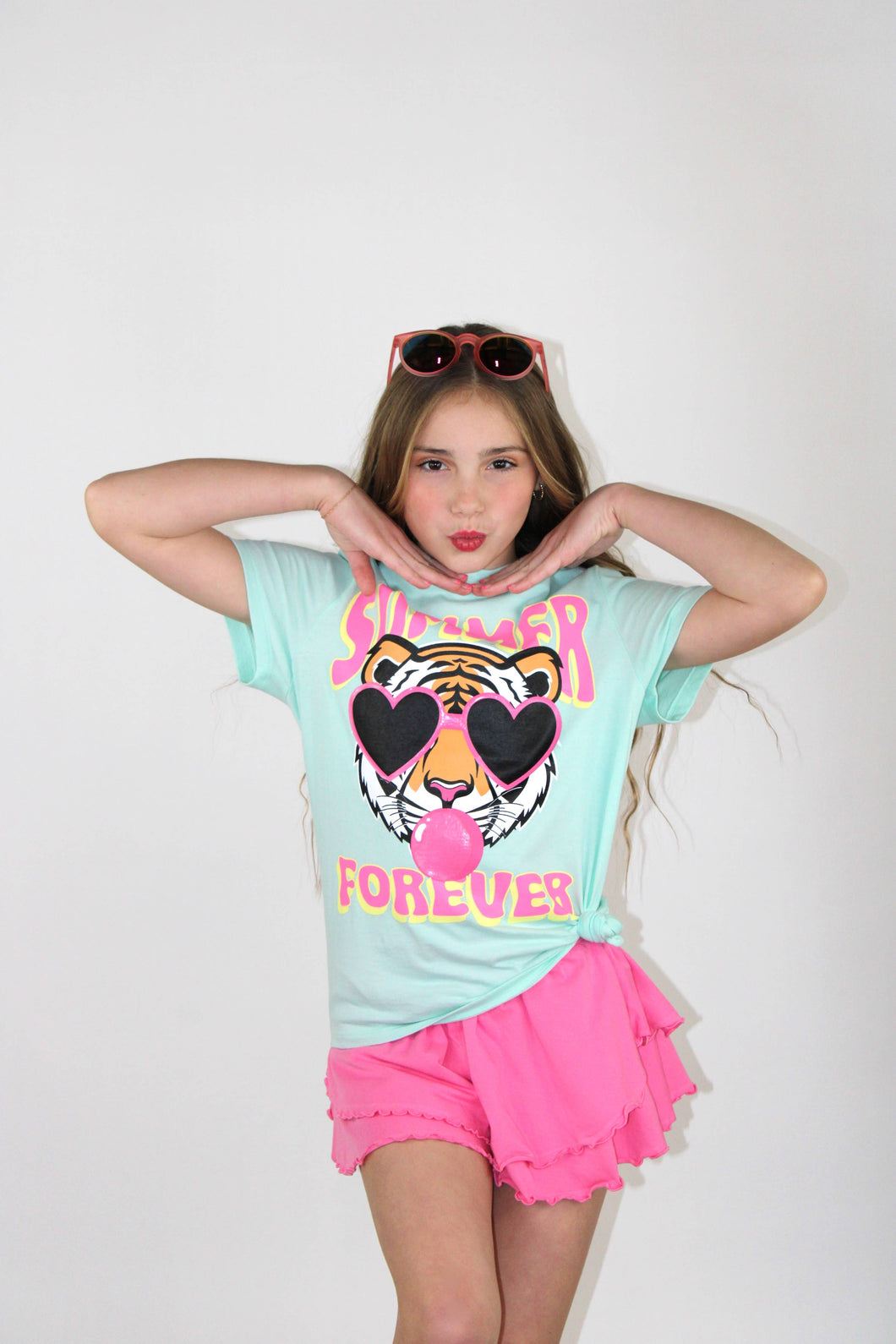 Summer forever tiger t-shirt - TWEEN GIRLS