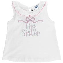 Load image into Gallery viewer, Big Sister Short Sleeve White Knit Tank Top