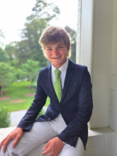 Load image into Gallery viewer, Football Print Green Child Tween Necktie