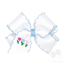 Load image into Gallery viewer, Assorted King Grosgrain Moonstitch Bows with Embroidery