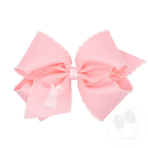 Assorted King Grosgrain Moonstitch Bows with Embroidery