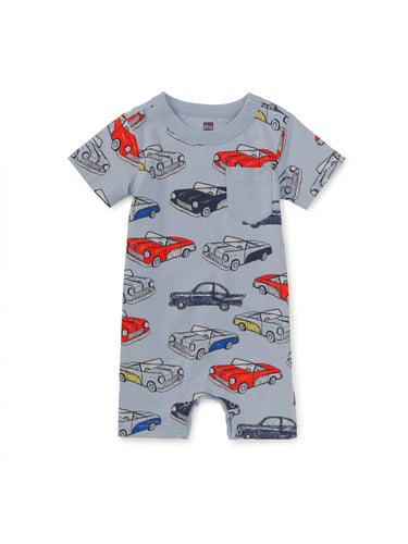 Cuban Cars Pocket Shortie Baby Romper