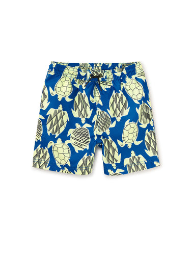 Tiled Turtles Mid-Length Swim Trunks