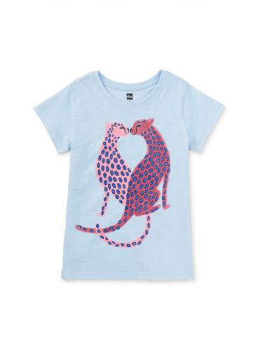 Vista Blue Kissing Cheetachs Graphic Tee