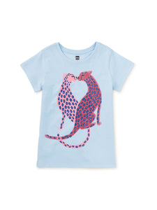 Vista Blue Kissing Cheetachs Graphic Tee