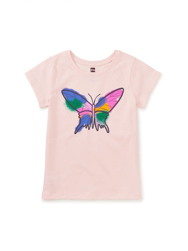 Creole Pink Graffiti Butterfly Graphic Tee