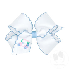 Load image into Gallery viewer, Assorted King Grosgrain Moonstitch Bows with Embroidery