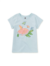 Load image into Gallery viewer, Blue Glow Painted Turtle Graphic Tee