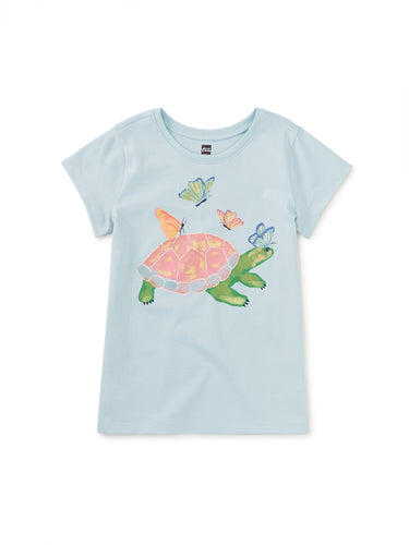 Blue Glow Painted Turtle Graphic Tee