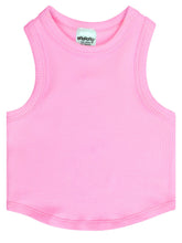 Load image into Gallery viewer, Rose Cropped Ribbed Racerback Tank Top