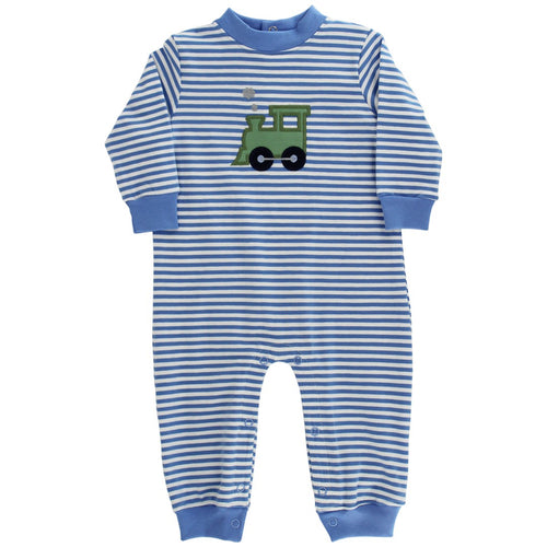 Little Locomotive Boys Knit Romper