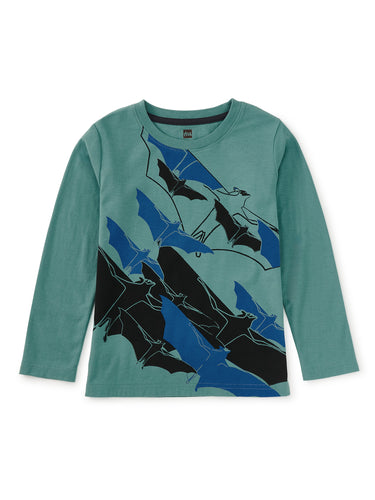 Blue Mineral Bat Colony Graphic Tee