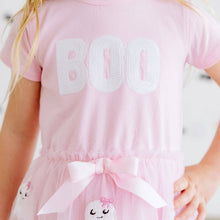 Load image into Gallery viewer, Boo Sequin Patch Halloween Short Sleeve Tutu Dress - Kids