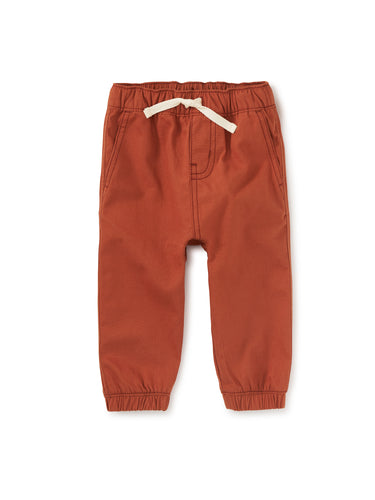 Woven Baby Joggers in Ginger Bread