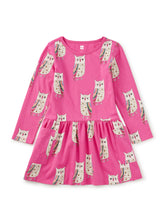 Load image into Gallery viewer, Rainbow Eagle Owl Long Sleeve Pocket Dress