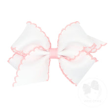 Load image into Gallery viewer, Mini Moonstitch Grosgrain Hair Bow with Contrasting Wrap