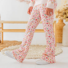 Load image into Gallery viewer, Berry Floral Flare Legging - Kids Boutique Clothing - Fall