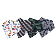 Load image into Gallery viewer, 4 Pack Baby Bandana Bibs - Diesel