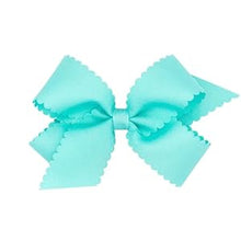 Load image into Gallery viewer, Mini Grosgrain Scalloped Edge Girls Hair Bow