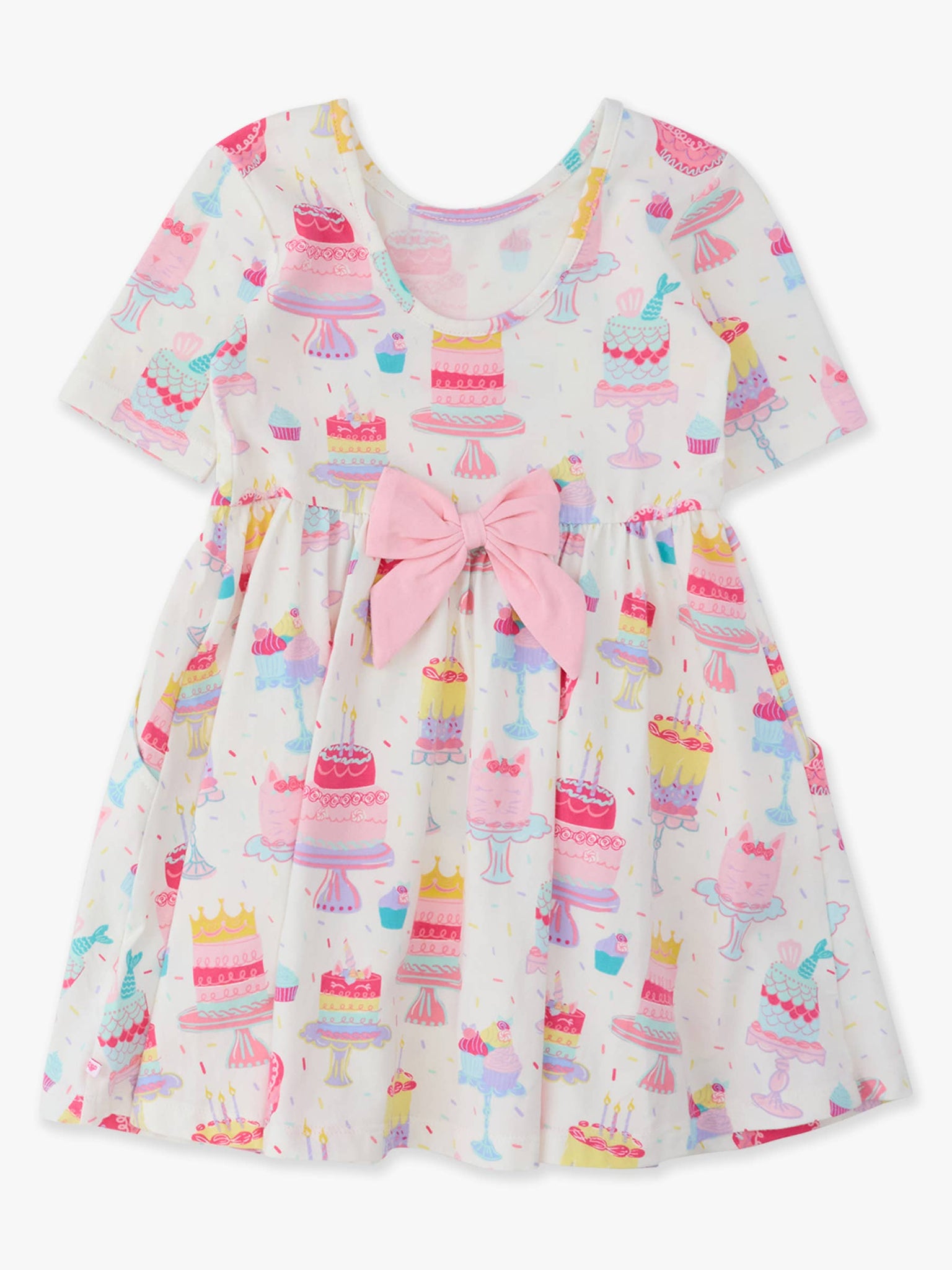 Girls Birthday Cake Party Short Sleeve Knit Twirl Dress – Ragamuffin Children's Boutique