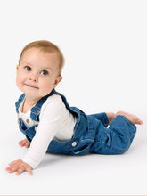 Load image into Gallery viewer, Boys Medium Wash Stretch Denim Overalls