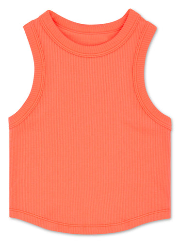 DEEP ORANGE CROPPED RACER BACK TOP (MED/LG)