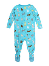 Load image into Gallery viewer, Baby Boys Bamboo Viscose Puppy Playtime Footed Pajamas