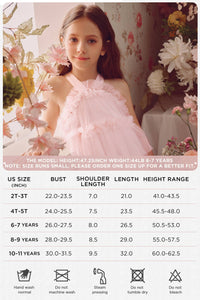 Halter Neck Pearl Tiered Tulle Birthday Party Dress