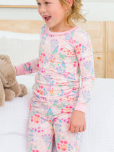 Load image into Gallery viewer, Toddler Girls Bunny and Friends Bamboo Viscose Ruffle Long Sleeve Pajama Set