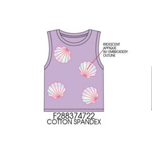 Load image into Gallery viewer, Seashells applique tank top - TWEEN GIRLS