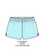 Load image into Gallery viewer, Striped Boxer Shorts Turqoise Tween Girls