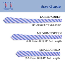 Load image into Gallery viewer, Daybreak Pink and Blue Stripe Child Tween Adult Necktie