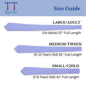 Daybreak Pink and Blue Stripe Child Tween Adult Necktie