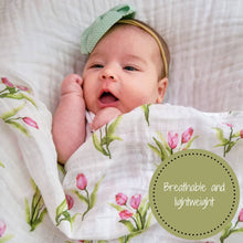 Load image into Gallery viewer, Tulip Garden Baby Swaddle Blanket