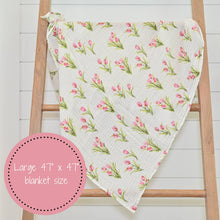 Load image into Gallery viewer, Tulip Garden Baby Swaddle Blanket