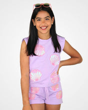 Load image into Gallery viewer, Seashells applique tank top - TWEEN GIRLS