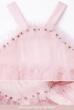 Load image into Gallery viewer, Halter Neck Pearl Tiered Tulle Birthday Party Dress