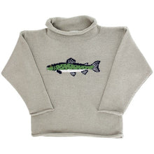 Load image into Gallery viewer, Roll Neck Sweater Trout on Stone